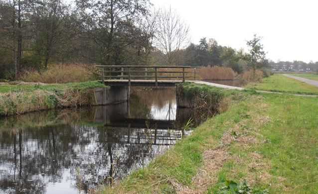 De te vervangen brug De Hoge Dijk 2018