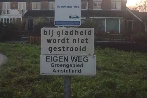 2024 Bord niet strooien bij gladheid