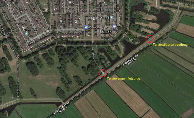 locatie vervangen brug De Hoge Dijk